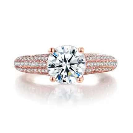 Anillo De Compromiso Mujer Merliah Bañado en Oro de 18k.