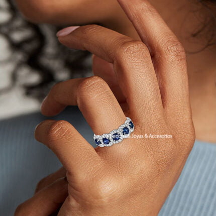 Anillo De Promesa Mujer Areté Bañado en Oro de 18K.