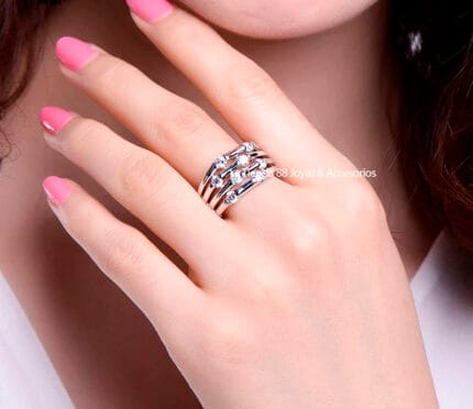 Anillo De Promesa Mujer Belle Bañado en Oro de 18K.