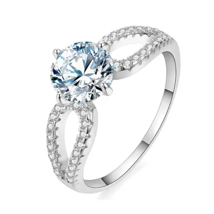 Anillo De Compromiso Mujer Sirena Encantada Bañado en Oro de 18k.