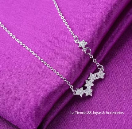 Collar Mujer mini Estrellas Bañado en Oro de 18k.