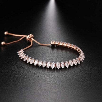 Pulsera Mujer Ariane Cristales Bañado en Oro de 18k - Rosa