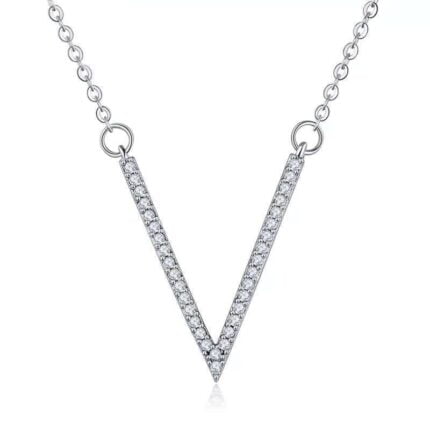 Collar Colgante Fiesta Mujer con Cristal Bañado en Oro de 18k.