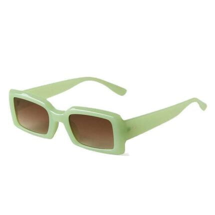 Lentes De Sol Unisex Retro Rectangular - Verde