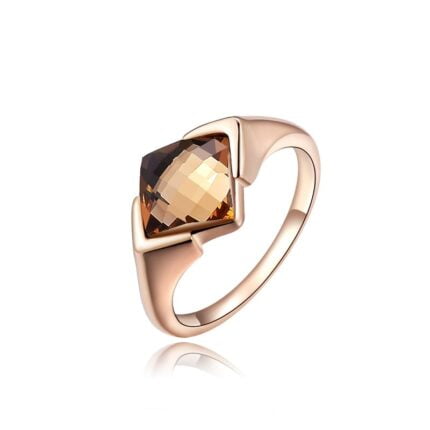 Anillo De Promesa Mujer Danya Bañado Oro 18k.