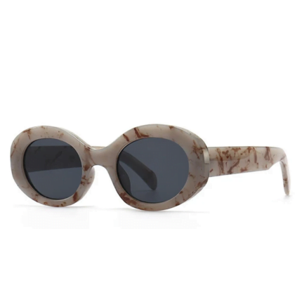 Lentes De Sol Mujer Retro Vintage Redondo - Stone Grey