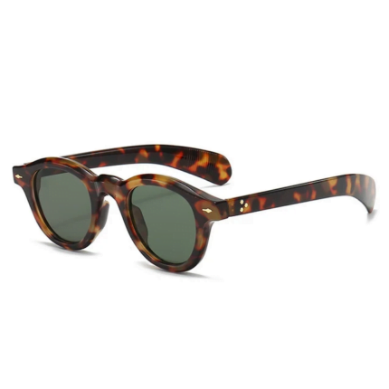 Lentes De Sol Unisex Retro Vintage Redondo - Leopardo