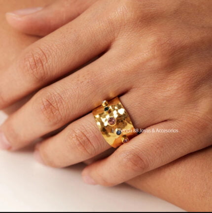 Anillo Mujer Acero Waterproof Killa Amarillo