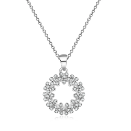 Collar Mujer Circulo Paz Bañado en Oro de 18k.