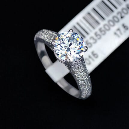 Anillo De Compromiso Mujer Merliah Bañado en Oro de 18k. - Blanco