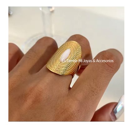 Anillo Mujer Acero Waterproof Kantu - Amarillo