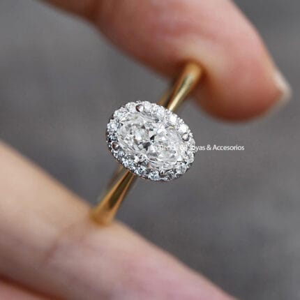 Anillo De Compromiso Mujer Inaya Bañado en Oro de 18k.