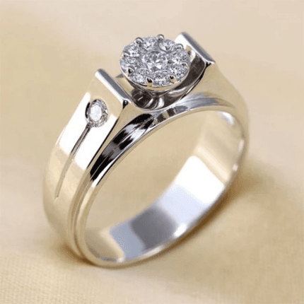 Anillo De Compromiso Mujer Odette Bañado en Oro de 18k.