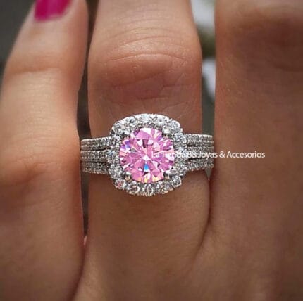 Anillo Mujer Deluxe Élodie Bañado en Oro de 18k. - Rosa