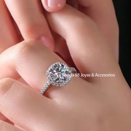 Anillo De Compromiso Mujer Martina Bañado en Oro de 18k. - Blanco