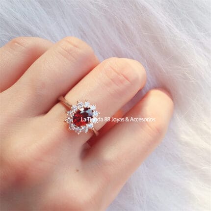 Anillo De Compromiso Mujer Mayar Bañado en Oro de 18k.