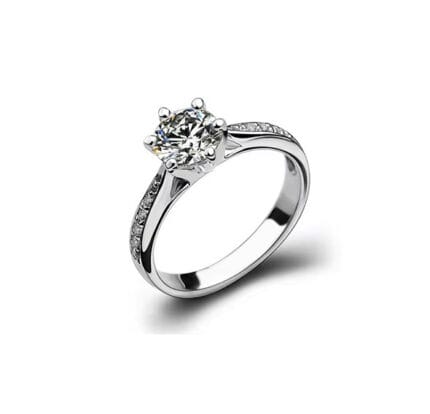 Anillo De Compromiso Elda Bañado en Oro de 18k.