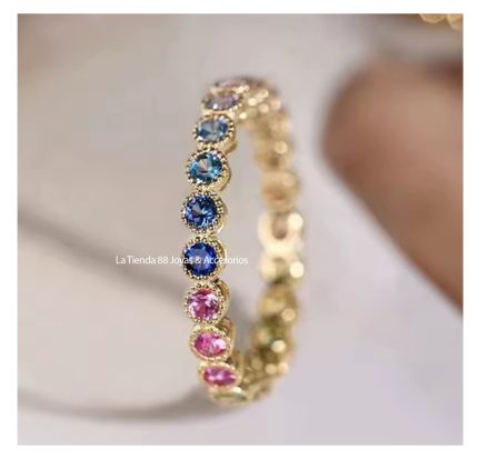 AnilloMujer Churumbela Sakura Alianza de Amor Bañado en Oro de 18K.