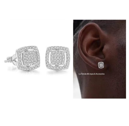 Aretes Pendientes Unisex Hombre Hip Hop - Blanco