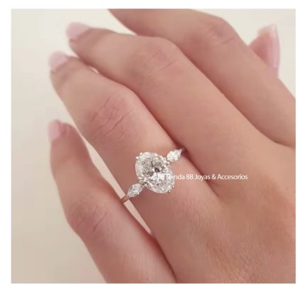 Anillo De Compromiso Deluxe Magnolia Mujer Bañado Oro 18k.