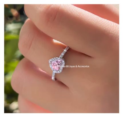 Anillo De Compromiso Idra Bañado en Oro de 18k. - Rosa